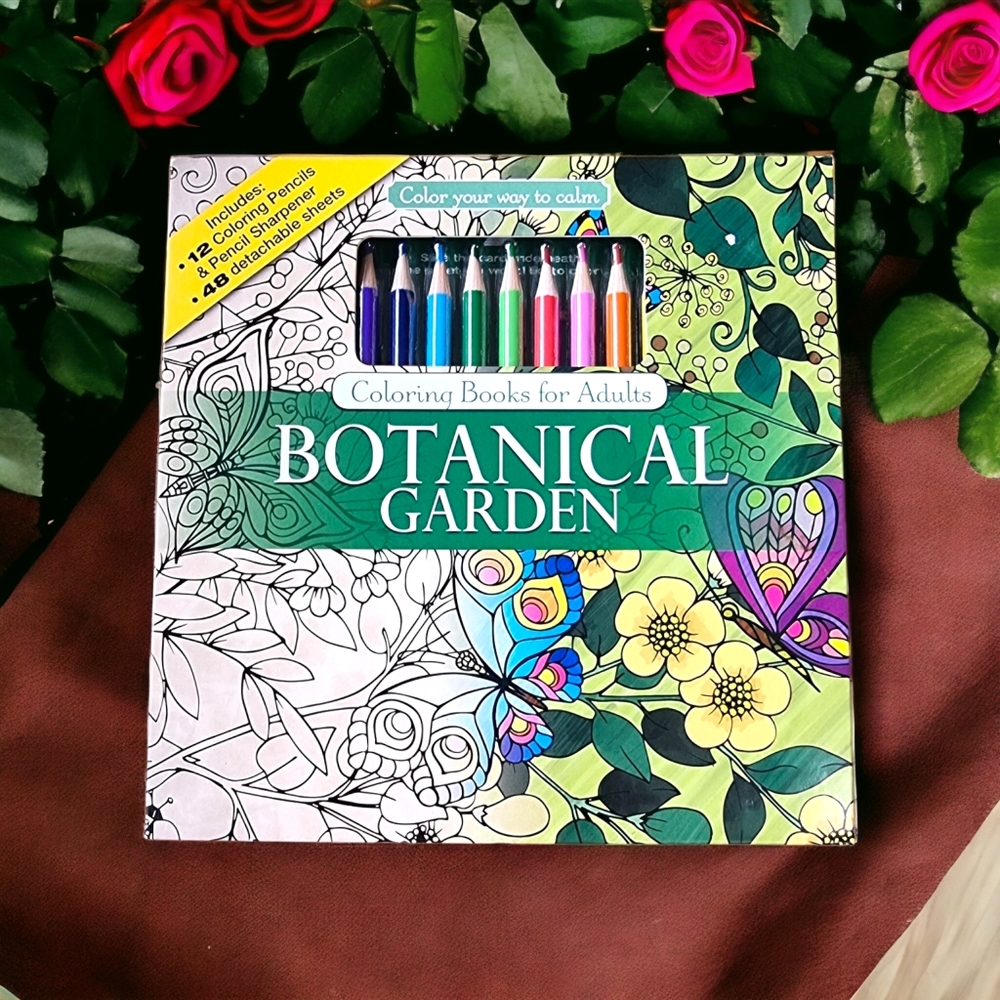 Botanical Garden Coloring Book for Adults Color your way to calm
